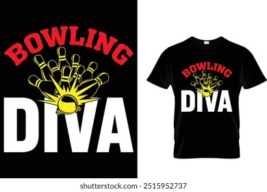 Bowling diva - Bowling T-Shirt 