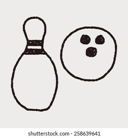 bowling doodle drawing