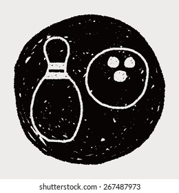 bowling doodle drawing