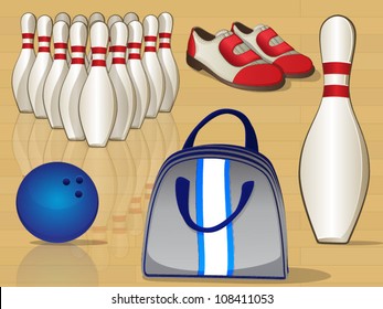 Bowling Equipment Icons