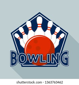 Candlepin Bowling Color Vector Illustration Stock Vector (Royalty Free ...