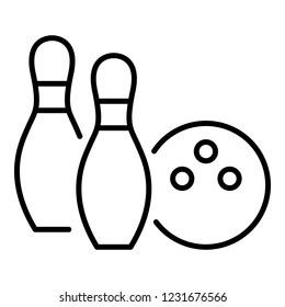 Bowling event icon. Outline bowling event vector icon for web design isolated on white background