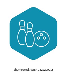 Bowling event icon. Outline bowling event vector icon for web design isolated on white background