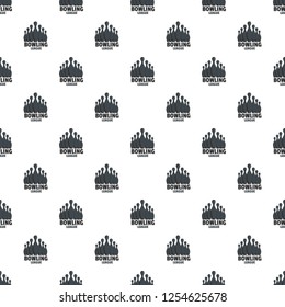 Bowling event pattern seamless vector repeat for any web design