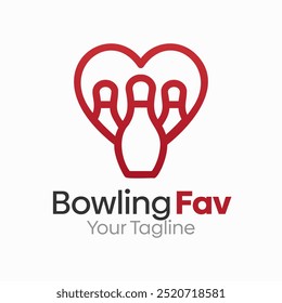 Bowling Favourite Logo Design Template. Good for Business, Agency, Community and Organization