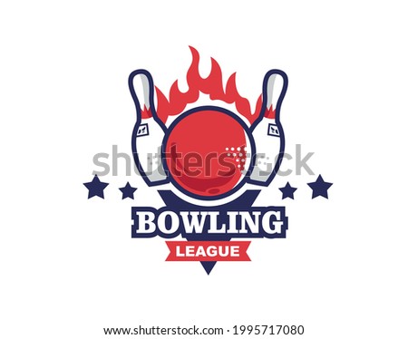 bowling fire logo for all types of teams and events