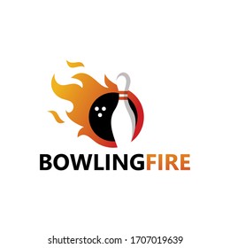 Bowling Fire Logo Template Design