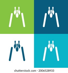 Juego de iconos mínimo de cuatro colores Plano de bolas
