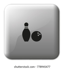 Bowling flat vector icon.