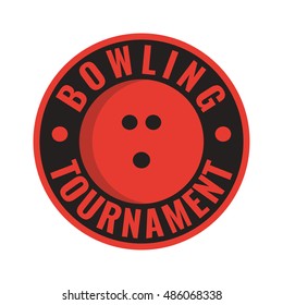 Bowling. Flat vector icon, logo, logotype, symbol, mark design illustration on white background.