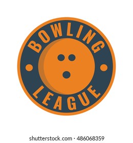 Bowling. Flat vector icon, logo, logotype, symbol, mark design illustration on white background.