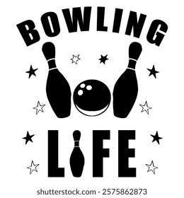 bowling, fun, sport, illustration, strike, leisure, ball, speed, isolated, icon, concept, game, object, hobby, recreation, competition, play, pocket, black, website, win, event, vector, design, web, s