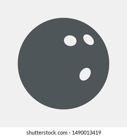 Bowling game ball hobby quality vector illustration cut