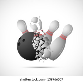Bowling game cartton