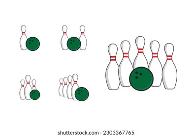 Bowling Game Concept Vector Design
