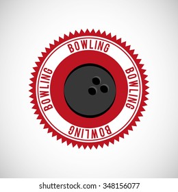bowling game design, vector illustration eps10 graphic 