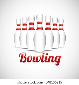 bowling game design, vector illustration eps10 graphic 