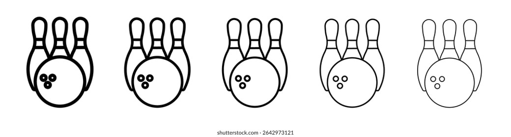 Bowling game icon Flat design on isolated background
