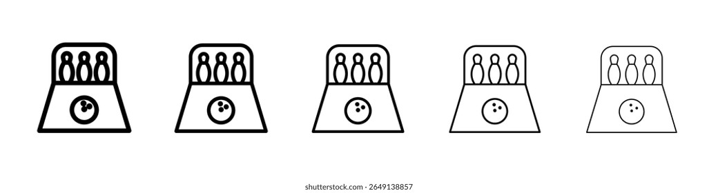Ícone de jogo de boliche ilustração simples logotipo arte