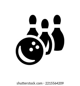 Bowling game icon (Simple vector illustration)