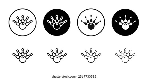 Bowling game icon Symbol mark in filled style