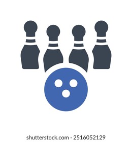 Bowling game icon, Vector Graphics