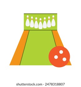 Bowling game icon. Vector illustration