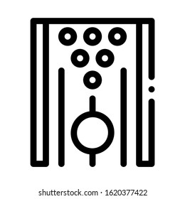 Bowling Game Icon Vector. Outline Bowling Game Sign. Isolated Contour Symbol Illustration