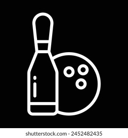 bowling game icon vector outline