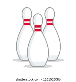 Bowling game pin ball. Vector illustration