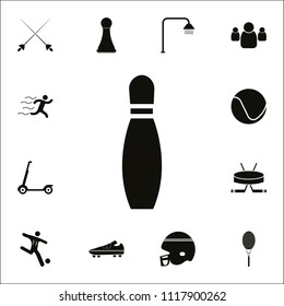 Bowling game Pin icon. Detailed set of Sport icons. Premium quality graphic design sign. One of the collection icons for websites, web design, mobile app