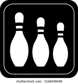 Bowling. Game pin. Icon. Vector image.