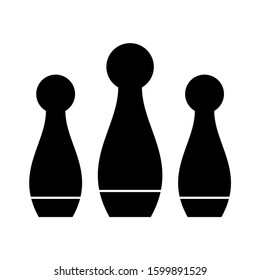 Bowling game Pin Icon vector. Bowling icon. pin ball eps10