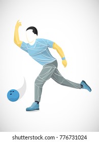 bowling game. player bowling vector
