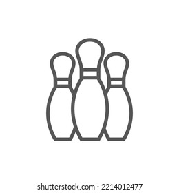 Bowling game skittle hobby quality vector illustration. bowling pin icon, From Fitness, Health and activity icons, sports icons