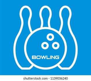 BOWLING GAME VECTOR ICON 