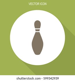 Bowling game vector icon.