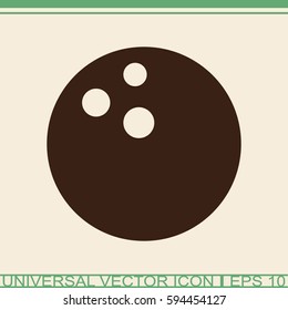 Bowling game vector icon. Ball symbol.