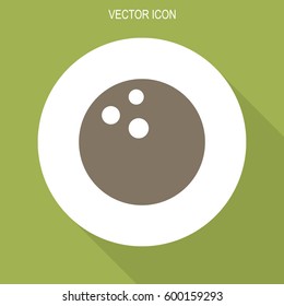 Bowling game vector icon. Ball symbol.