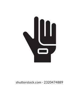 Bowling Glove Filled Icon Vector Illustration