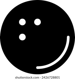 Icono de glifo de boliche ilustración vectorial