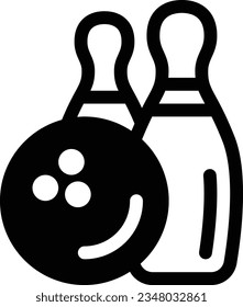 Icono de glifo de boliche - Icono único, vector