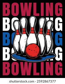 Bowling graphic design For bowling lover