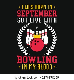 Bowling graphic vector tshirt illustration 