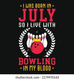 Bowling graphic vector tshirt illustration 