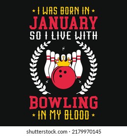 Bowling graphic vector tshirt illustration 