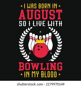 Bowling graphic vector tshirt illustration 