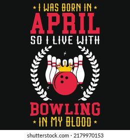 Bowling graphic vector tshirt illustration 