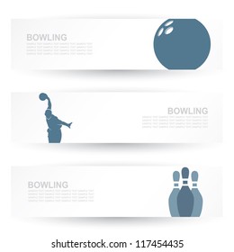 Bowling headers - vector illustration