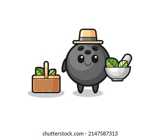 bowling herbalist cute cartoon , cute design